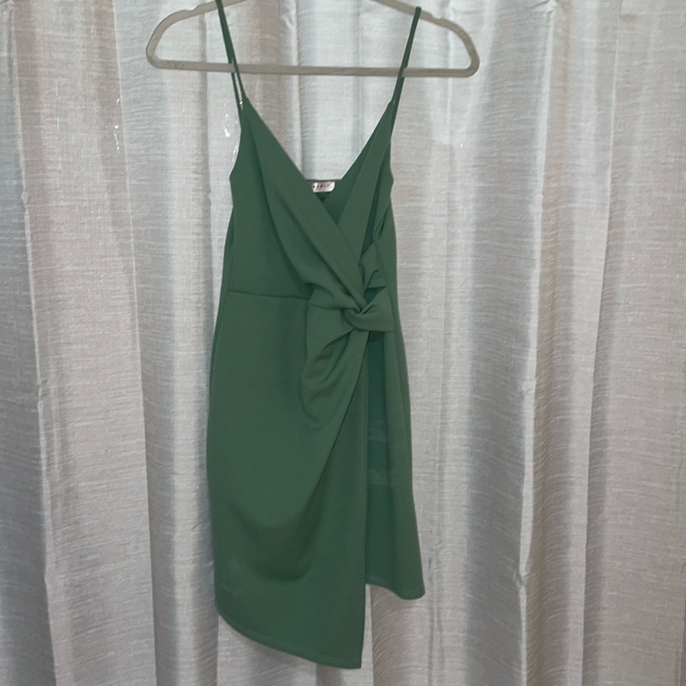 Green cocktail dress